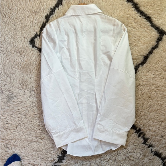 Mr. Larkin Lace Up White Button-Up Shirt - Picture 14 of 17